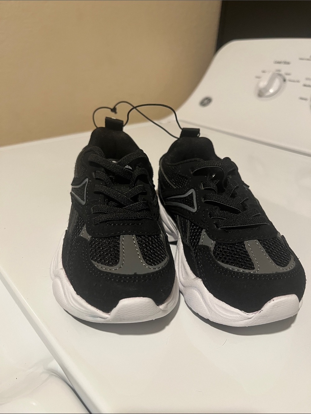 Reebok Black and White Kids Sneakers